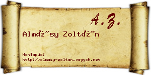 Almásy Zoltán névjegykártya